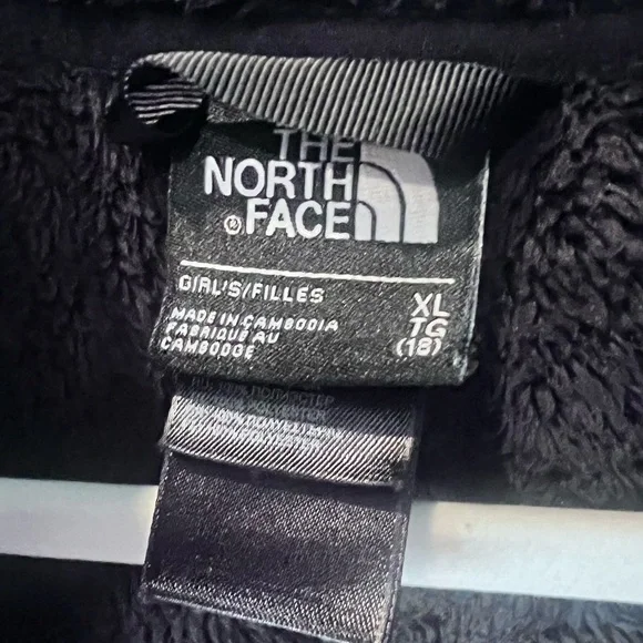 THE NORTH FACE SUAVE OSO FULL ZIP HOODED JACKET GIRLS XL EUC Fur Warm winter - Picture 3 of 4